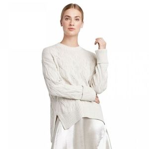 Cable Knit High-Low Sweater Prologue Small